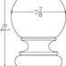 Highland Manor Wood Products Massive Kline Ball Finial - 8 1/4" Tall x 5 7/8" Wide - Unfinished Round Wooden Finial for Indoor Use - Perfect for Staircases or Bed Posts - (1 Finial) (Pine)