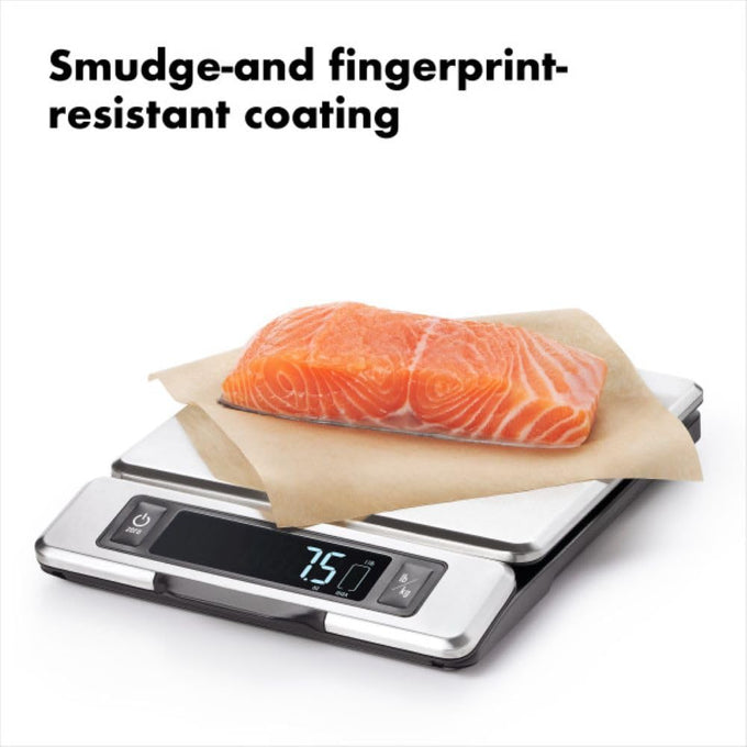 OXO Good Grips 11 Pound Stainless Steel Food Scale with Pull-Out Display