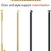 Customizable Styles Wrought Iron Balusters, Black/Gold/White Stair Rods for Steps/Corridor, Universal Metal Stair Spindles for Prevent Falling(Gold (1 pc),30in/76cm)