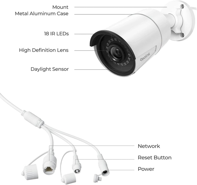 REOLINK PoE Security Camera RLC-510A(Pack of 2), 5MP Home Surveillance