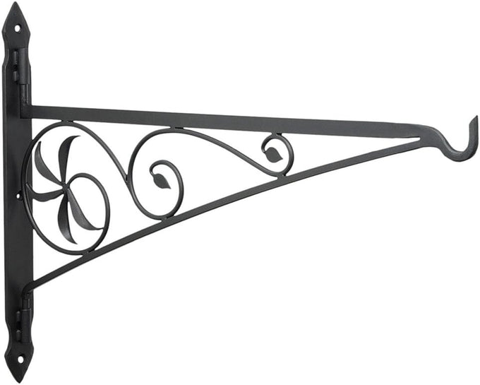 Minuteman International Crane, 18-inch Fireplace Pot Hanger Bracket, Black