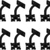 Renovators Supply Black Cast Iron Stair Handrail Bracket Black Powder Coat Finish Decorative Fleur De Lis Brackets for Stairway Support Easy Install Railing Bracket with Mounting Hardware Pack of 8