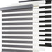 AOSKY Cordless Zebra Blinds for Indoor Windows, 34" W x 72" H, White