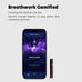 Moksha O₁ Gamified Stress & Anxiety Relief | Smart Meditation Device for Relaxation and Sleep | Interactive Breathwork & Biofeedback Tool | iOS Only (Moon)