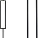 Contemporary Rectangle Stair Wrought Iron Balusters (Contractor 10-Pack) Modern Hollow Metal Railing Spindles (Real Satin Black not Matte)