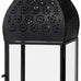 Serene Spaces Living Moroccan Lightweight Thin Gold Ornate Candle Lantern, Antique Gold Lantern, Decorative Candle Holders for Indian Wedding, Eid, Ramadan, Events, 4.5" Diameter & 12" Tall