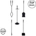 Rocky Mountain Goods 5 Pcs Fireplace Tool Set Black 31” Large - Shovel, Brush, Poker, Tongs, and Stand - Heavy Duty Wrought Iron - Decorative Finish - Ergonomic Ball handles