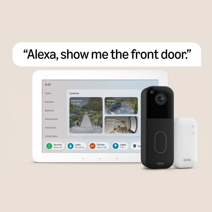 Amazon Echo Hub with Blink Video Doorbell (newest model), Designed for Alexa+