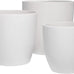 Napa Round Cylinder Fiberglass Planter, White, 15.5 Inch