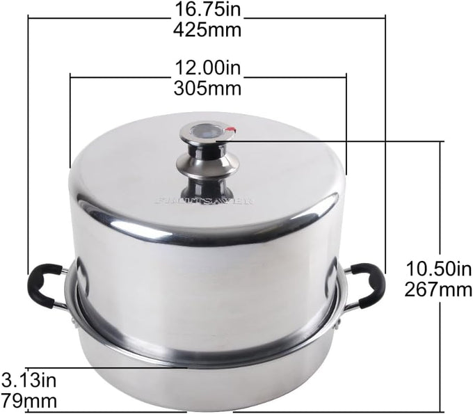Kitchen Crop Steam Canner with Temperature Indicator (Aluminum Steam Canner)