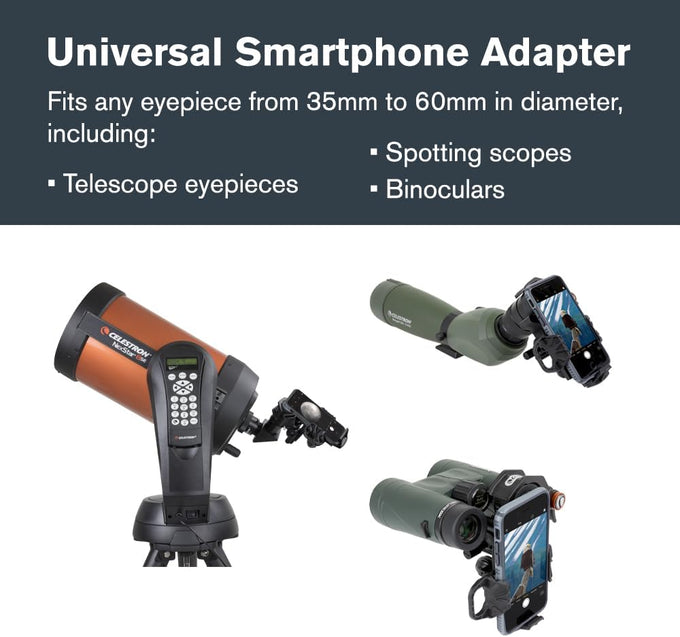 Celestron NexYZ 3-Axis Phone Adapter for Precise Telescope Imaging