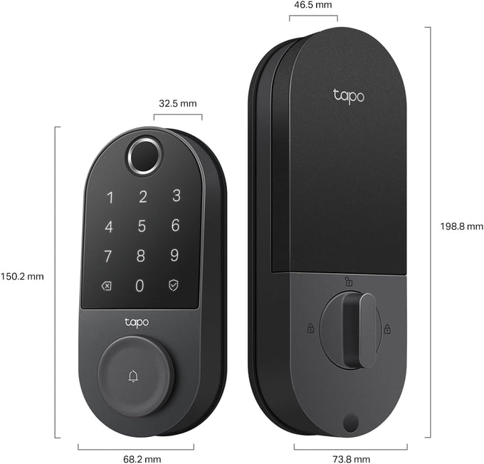 Tapo Smart Wi-Fi Door Lock, Deadbolt, Fingerprint Recognition, DL110
