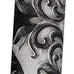 Q QIHANG Luxury Damask 3D Vinyl PVC Embossed Wallpaper Roll, Black Silver