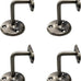 Adonai Hardware Izrahiah Medium Antique Wrought Iron Sturdy Handrail Brackets (2.3" x 4 Pack, Antique Brass) for DIY Easy Installation, Staircase, Stairs, Railings, Support and Home Decor