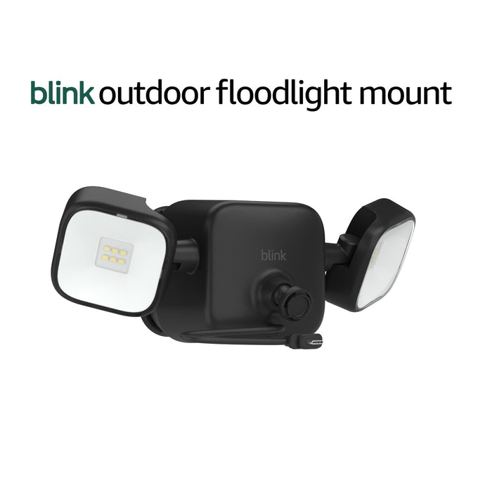 Blink Outdoor 2K+ Floodlight Camera (newest model) — Wireless smart security camera, 2K video resolution, 700 lumens, two-year battery life, Sync Module Core included — 1 camera system (Black)
