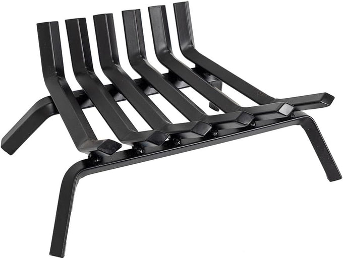 Country Living 22 Inch Steel Fireplace Log Grate | Heavy Duty Fire Pit Cradle | Chimney Wood Rack | Wood Stove Wrought Rack | Durable Log Holder Rack Grate | Coated Steel for Hearth Wood Burning