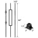 10 Pack Wrought Iron Balusters, Stair Spindle with 20 Swivel Shoes