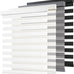 AOSKY Cordless Zebra Blinds for Indoor Windows, 34" W x 72" H, White