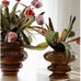 Alice Lane Ribbed Glass Vase Small Cocoa Modern Sculptural Home Décor