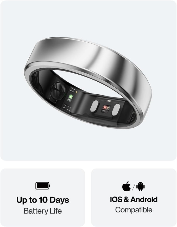 RingConn Gen 2 Air Ultra-Thin Smart Ring(Size 13, Galaxy Sliver)