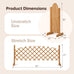 VINGLI 2Pcs Expandable Garden Fence with Arched Top, 31.5in Freestanding Lattice Fence, Solid Wood Retractable Trellis, Instant Room Divider, Extentable Pet Gate for Home Patio Yard (Teak)