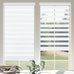 Cordless Zebra Blinds for Windows, 46" W x 72" H Zebra Roller Shades with Valance Free Stop Zebra Roller Shades, Light Control Window Treatments Dual Layer Sheer Blinds for Day and Night, Grey