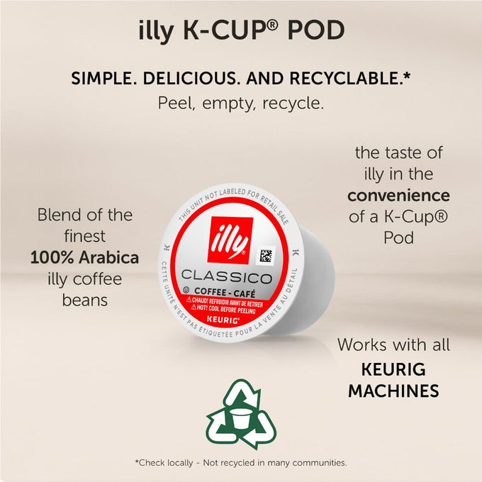 illy Coffee K Cup Pods, Intenso Dark Roast, 32 Count, 1 Pack