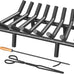 Jusgym Fireplace Grate 24 in with 8 Support Legs and Fire Tongs & Poker