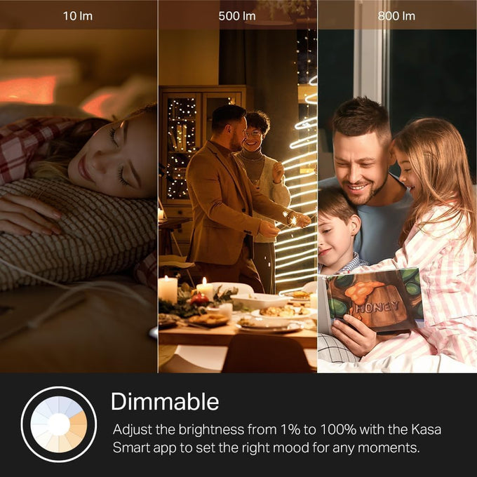 Kasa Multicolor Dimmable Wi-Fi Smart Bulb, A19, KL125P4