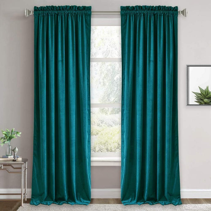RYB HOME Extra Long Velvet Curtains 102 inches for Sliding Patio Glass Door
