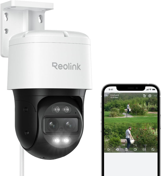 REOLINK TrackMix PoE Grey Dual-Lens PTZ Security Camera 6X Hybrid Zoom