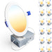 Ensenior 12 Pack 6 Inch LED Recessed Ceiling Light, 5CCT, 1200LM 12W 120V