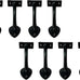 Adonai Hardware Izrahiah Medium Antique Wrought Iron Sturdy Handrail Brackets (2.3" x 4 Pack, Antique Brass) for DIY Easy Installation, Staircase, Stairs, Railings, Support and Home Decor
