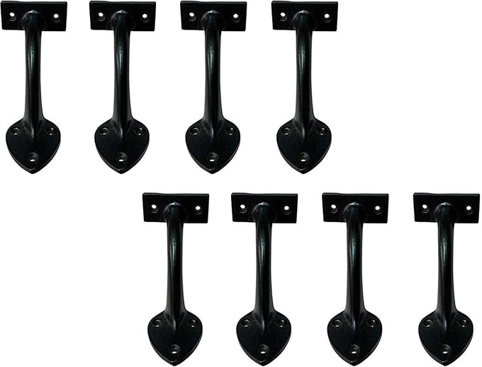 Adonai Hardware Izrahiah Medium Antique Wrought Iron Sturdy Handrail Brackets (2.3" x 4 Pack, Antique Brass) for DIY Easy Installation, Staircase, Stairs, Railings, Support and Home Decor