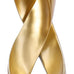 14.6" Tall Abstract Bronze-Finish Knot Sculpture, Modern Resin Infinity Loop Statue, Modern Tabletop Decor for Coffee Table, Bookshelf, Mantel, Entryway, Living Room Office Accent Centerpiece