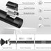 2 Pack Curtain Rod 36-90 Inch, 1Inch Adjustable Square Black Curtain Rod