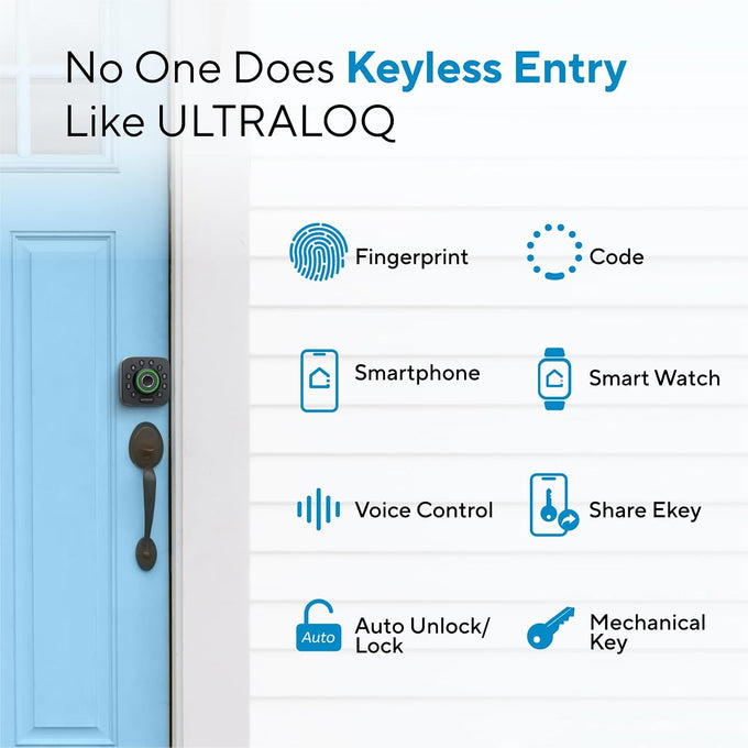 ULTRALOQ U-Bolt Pro WiFi Smart Lock with Door Sensor, App Remote Control