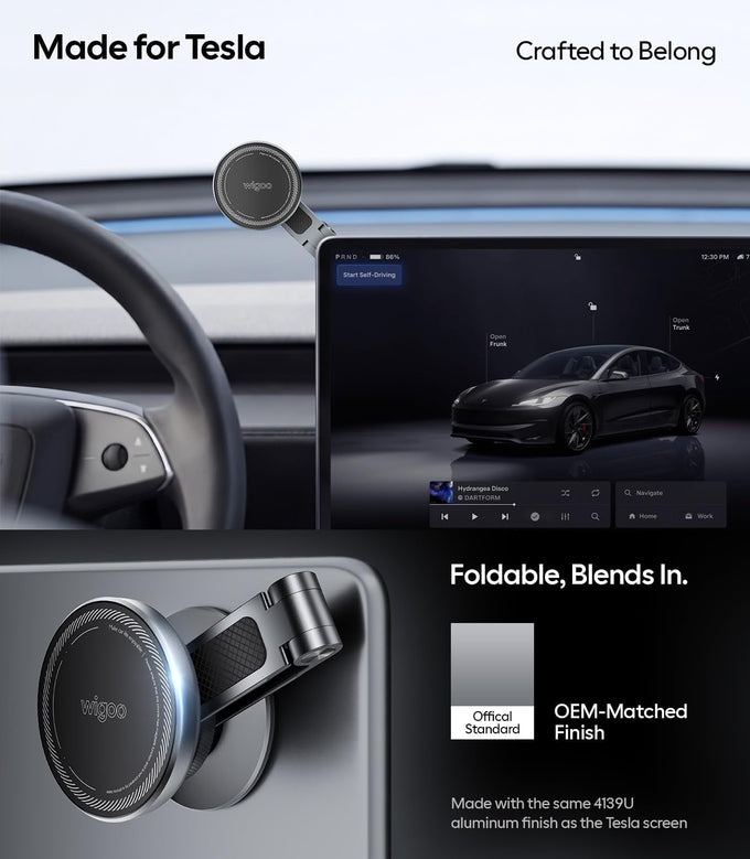Wigoo for Tesla Model 3/Y/YL/X/S Phone Mount, OEM-Style, Strongest Magnet