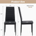 Karl home Dining Chairs Set of 4, PU Leather & High Back, Black