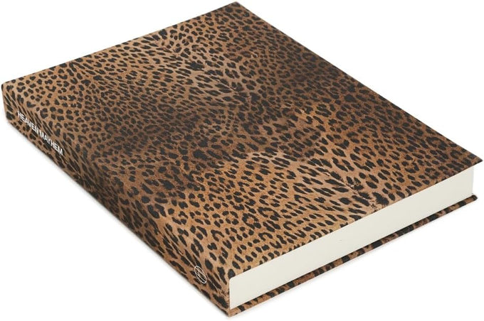 Heaven Mayhem Textured Book Box, Faux Leather Jewelry Organizer, Leopard
