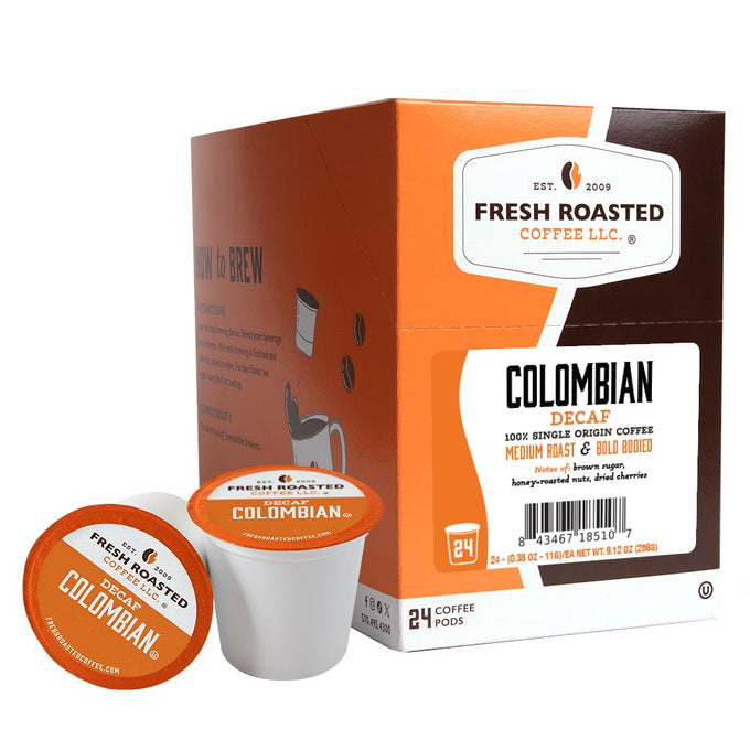 Fresh Roasted Coffee, Organic Water-Processed Half-caf Variety Pack K-Cup Pods for Keurig Brewers, Medium Roast, USDA Organic, Kosher, 96 Count Loose Pack