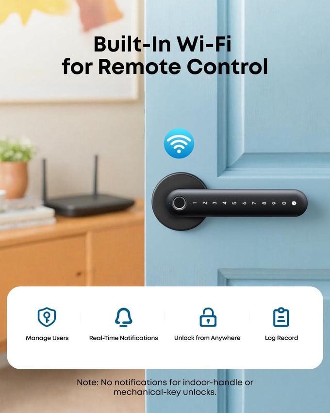 eufy Security Smart Lock FamiLock C32, Fingerprint Keyless Lock with Handle