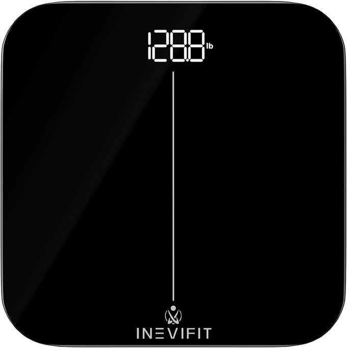INEVIFIT Premium Bathroom Scale, Highly Accurate Digital Bathroom Body Scale, Measures Weight up to 400 lbs. Includes Batteries