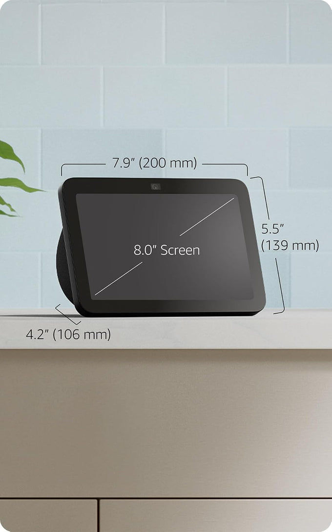 Like-New Amazon Echo Show 8, With Spatial Audio, Smart Home Hub, ideal for open living spaces, Designed for Alexa+, Charcoal