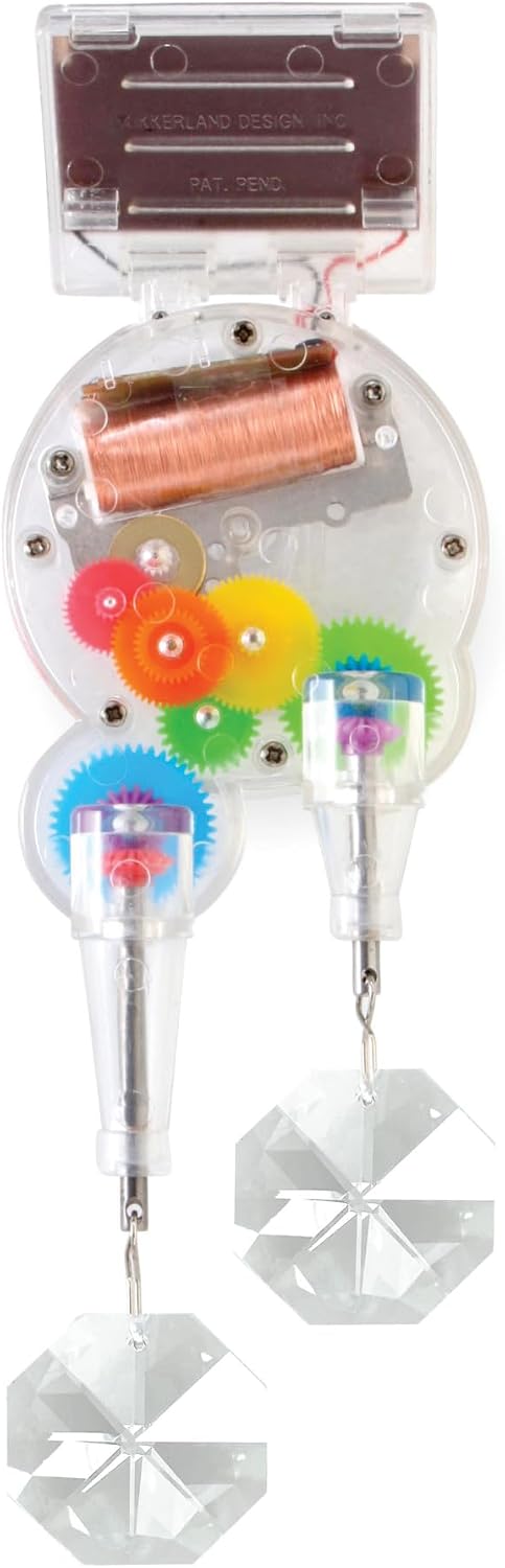 Kikkerland Solar Powered Rainbow Maker – Prism Suncatcher, Fun Home Window Decor – Unique Gift for Christmas & Birthdays – Single Crystal