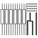 16 Pack Wrought Iron Balusters for Staircase Interior, 1/2" x 44" Hollow Deck Spindles Stair Railing Indoor with 32 Fixed Swivel Shoes, Metal Double Basket Decorative Stair - Matte Black