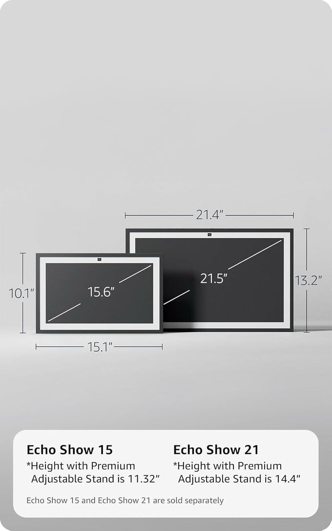 Amazon Echo Show 15 (newest model), Full HD 15.6" kitchen hub for home organization, with built-in Fire TV, Designed for Alexa+