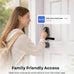 Keyless Entry Fingerprint Digital Smart Lock with Handle & Keypad: Electronic/Electric Lock with Code, App Control Biometric Deadbolt Door Knob for Front, Interior, Exterior & Bedroom Door (Silver)