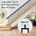 3 Pack U Shape 36" Stair Balusters with Adjustable Top Bracket for Staircase Interior, Baluster for Stair Handrail Indoor Steps by LukLoy