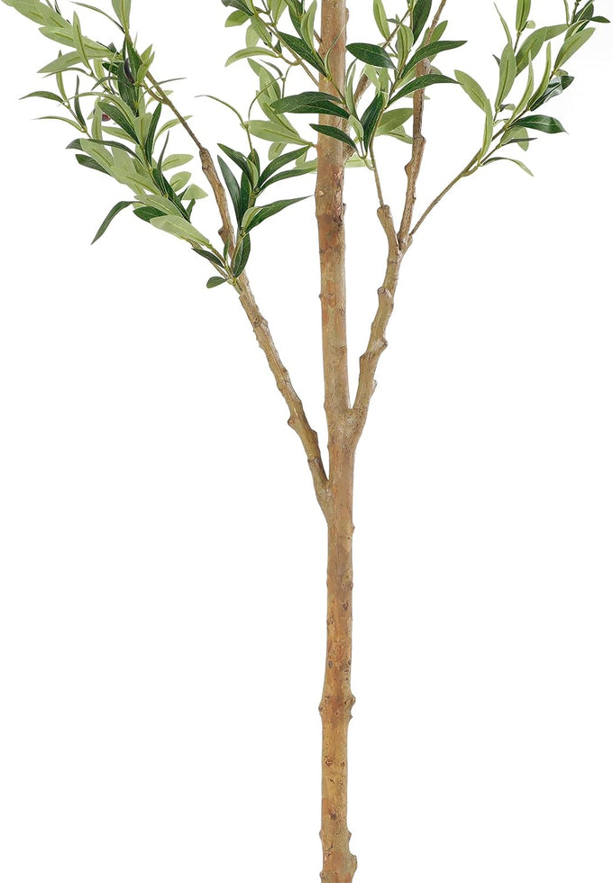 Bellacat Faux Olive Tree with Natural Wood Trunk, 7ft, 1Pack